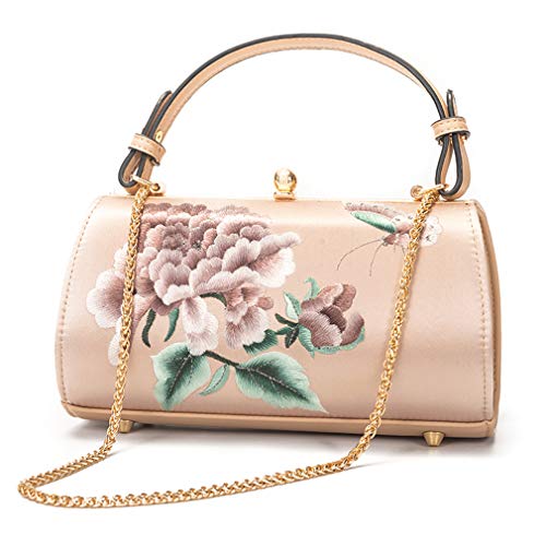 ZARA - Bolso de seda hecho a mano, estilo chino antiguo, patrimonio cultural inmaterial Suzhou, bolso hecho a mano de seda, bolsos de moda Slik para mujeres/señora/niña