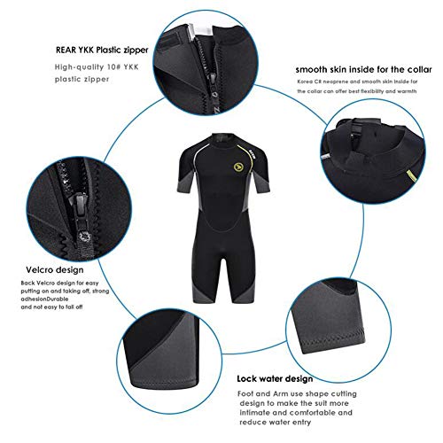 ZCCO - Traje de neopreno para hombre, 1,5/3 mm, con cremallera trasera, para pesca submarina y snorkel, surf, piragüismo, buceo (1,5 mm, XXL)