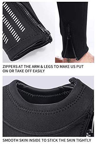 ZCCO Traje de Neopreno Ultra elástico de 3 mm con Cremallera Frontal, Traje de Buceo Completo, una Pieza para Hombres y Mujeres, esnórquel, Buceo, natación, Surf (Hombre X-Large