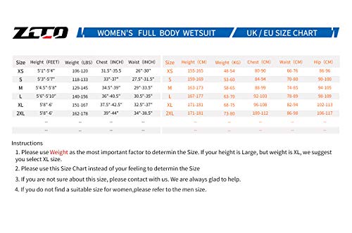 ZCCO Traje de Neopreno Ultra elástico de 3 mm con Cremallera Frontal, Traje de Buceo Completo, una Pieza para Hombres y Mujeres, esnórquel, Buceo, natación, Surf (Hombre X-Large