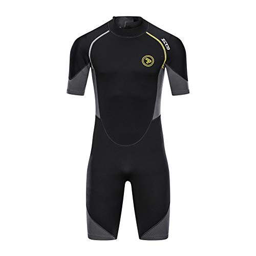 ZCCO Trajes de neopreno premium para hombre, 1,5/3 mm, con cremallera trasera, para pesca submarina, snorkel, surf, piragüismo, buceo (3 mm, L)