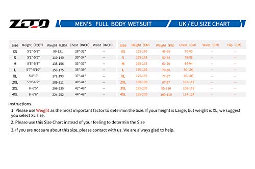 ZCCO Wetsuits - Traje de neopreno para hombre, 3 mm, manga completa, para pesca submarina, esnórquel, surf, canoa, buceo, trajes húmedos (negro, L)
