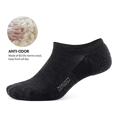 ZEALWOOD Calcetines de corte bajo para correr para hombre, acolchados, antiampollas, calcetines deportivos Multicolor Paquete mixto de calcetines L
