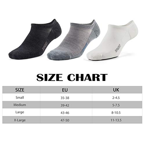 ZEALWOOD Calcetines de corte bajo para correr para hombre, acolchados, antiampollas, calcetines deportivos Multicolor Paquete mixto de calcetines L