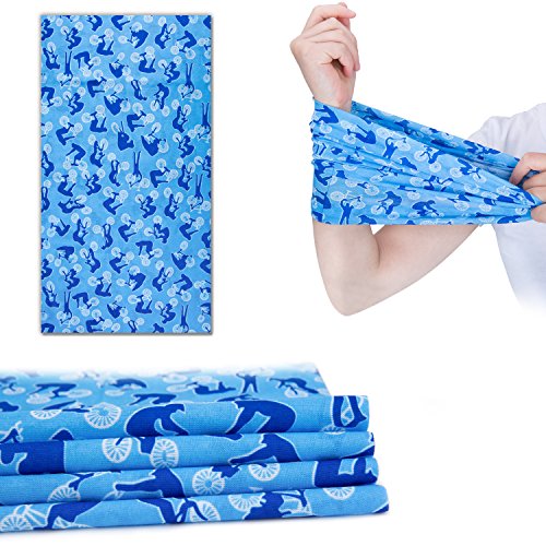 ZEWOO 6PCS Pañuelos Cabeza, Multifunción Bufanda para el Ciclismo Bici Motolista Deporte Aire Libre para Hacer Yoga, Senderismo, Montar a Caballo, Montar en Moto, etc, Colod Tone (Set 1)