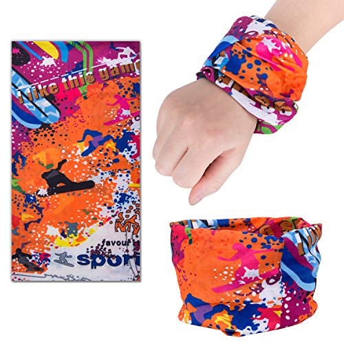 ZEWOO 6PCS Pañuelos Cabeza, Multifunción Bufanda para el Ciclismo Bici Motolista Deporte Aire Libre para Hacer Yoga, Senderismo, Montar a Caballo, Montar en Moto, etc, Colod Tone (Set 1)
