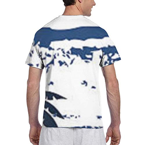 Zhgrong Camisetas de Hombre Camisetas de Manga Corta Tung Tree marrón Camisetas de Cuello Redondo Camisetas Deportivas