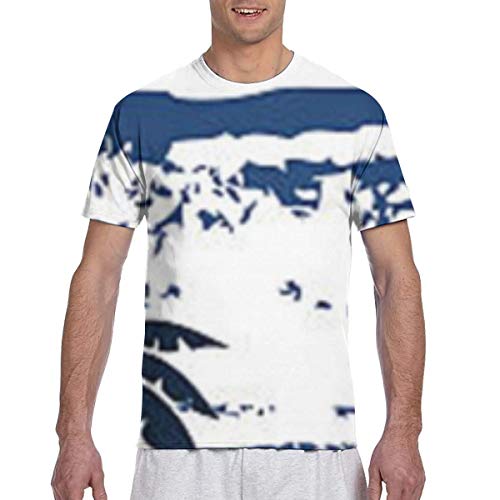 Zhgrong Camisetas de Hombre Camisetas de Manga Corta Tung Tree marrón Camisetas de Cuello Redondo Camisetas Deportivas