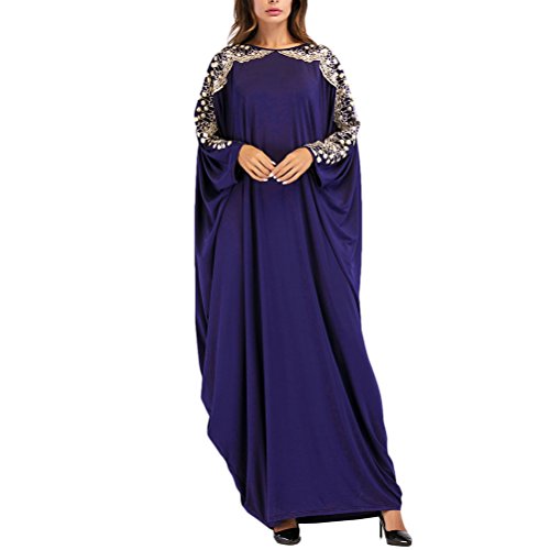 Zhhlaixing Estilo Multi Manga de Batwing Vestidos Largo Long Kaftan Caftans para Mujeres Musulmán Dubai Arabia Saudita Marroquí Malasio