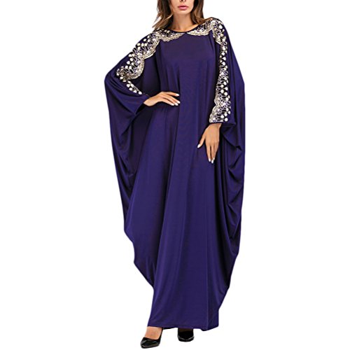 Zhhlaixing Estilo Multi Manga de Batwing Vestidos Largo Long Kaftan Caftans para Mujeres Musulmán Dubai Arabia Saudita Marroquí Malasio