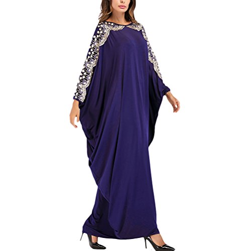 Zhhlaixing Estilo Multi Manga de Batwing Vestidos Largo Long Kaftan Caftans para Mujeres Musulmán Dubai Arabia Saudita Marroquí Malasio