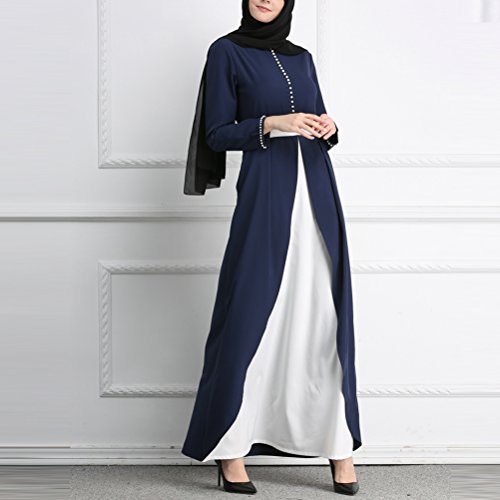 Zhhlinyuan De las Mujeres Formal Musulmanes Abaya Vestir Oriente Medio Noble Islámico Manga Larga Kaftan Vestido Ropa Abaya Dresses