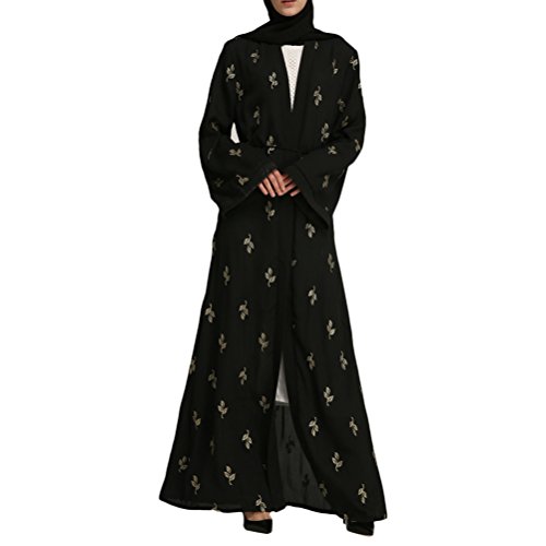 Zhhlinyuan Estampado Floral Vendimia Abaya Dresses Vestido Largo Marroquí Kaftan Caftán Abaya Vestidos Musulmanes Togas Vestido Jalabiyas