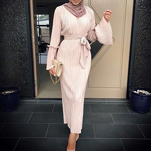 Zhhlinyuan Islámico Musulmanes Abaya/Jalabiya Kaftan Caftán Dubai Maxi Vestido Largo Abaya Dresses para Mujer Ropa Fiesta Vestido