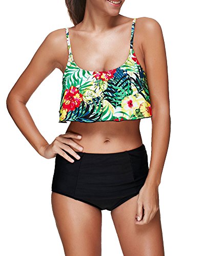 ZiXing Mujeres Swimsuits de Dos de Alta Cintura Bañadores Swimwear Estilo1 XX-Large