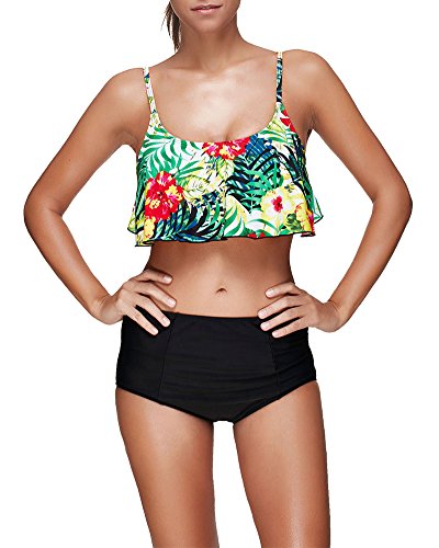 ZiXing Mujeres Swimsuits de Dos de Alta Cintura Bañadores Swimwear Estilo1 XX-Large