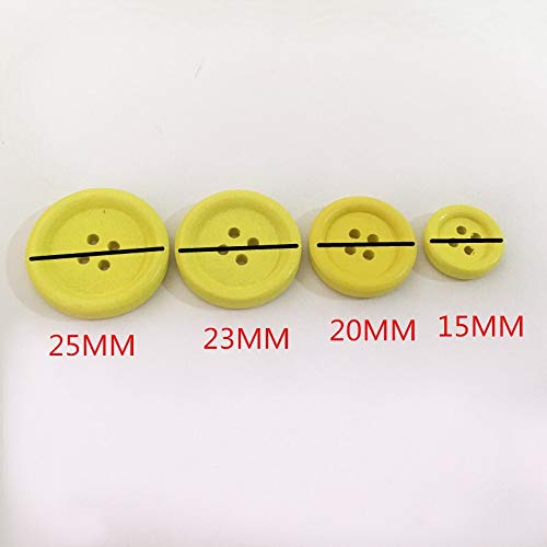 ZJDY 10pcs 15mm 20mm 25mm Decorativa Botones de Madera de Costura Costura de álbum de Recortes de botón de Madera for Manualidades Ropa del Libro de Recuerdos del Arte (Size : 15mm)