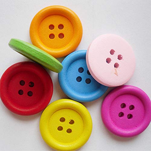 ZJDY 10pcs 15mm 20mm 25mm Decorativa Botones de Madera de Costura Costura de álbum de Recortes de botón de Madera for Manualidades Ropa del Libro de Recuerdos del Arte (Size : 15mm)