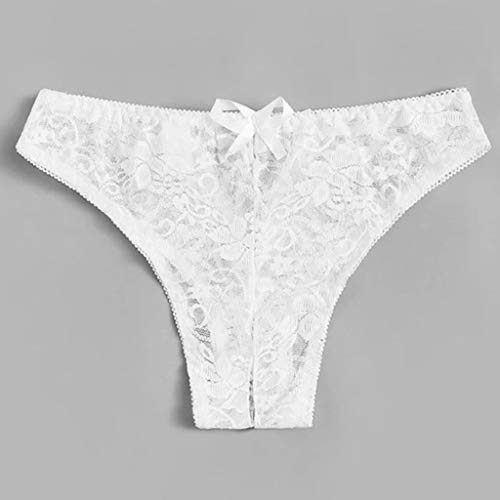 ZODOF Lencería Atractivo T-Back Tanga de Floral Lace de Mujeres,Lencería Mujer Sexy Bragas Encaje Abierto Entrepierna Tentación Tanga Lenceria Mujer Sexy eróticas Abierta