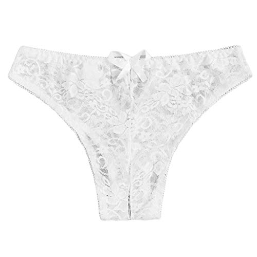 ZODOF Lencería Atractivo T-Back Tanga de Floral Lace de Mujeres,Lencería Mujer Sexy Bragas Encaje Abierto Entrepierna Tentación Tanga Lenceria Mujer Sexy eróticas Abierta