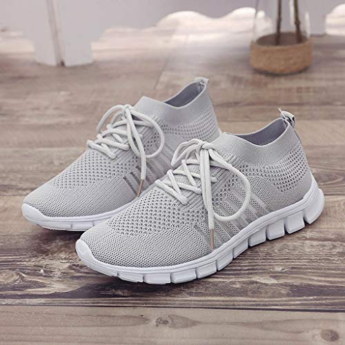 ZODOF Zapatillas de Mujer Deporte Planas de Malla Transpirable Casuales de Zapatos de Malla Aire Libre Slip Casual en Suelas cómodas Running Deportivos