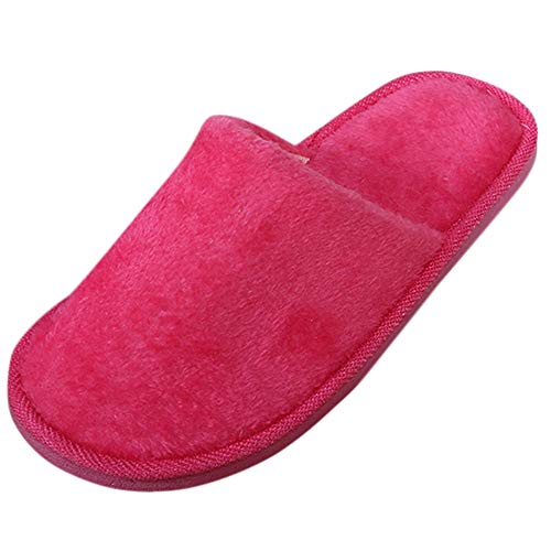 ZODOF Zapatos de Dormitorio Antideslizantes de Invierno para el hogar de Estar Cerradas Calienta Interior Casa Caliente Slippers Suave Algodón Pareja Zapatilla Zapatos Hombres