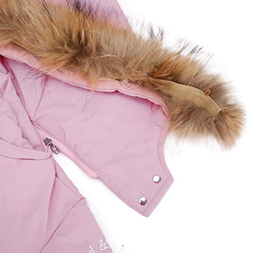 ZOEREA Bebé Niña Chaqueta de Esquí Invierno Conjuntos de Ropa Niñas Traje de Nieve Plumón Abrigo con Capucha y Pantalones 2 Piezas