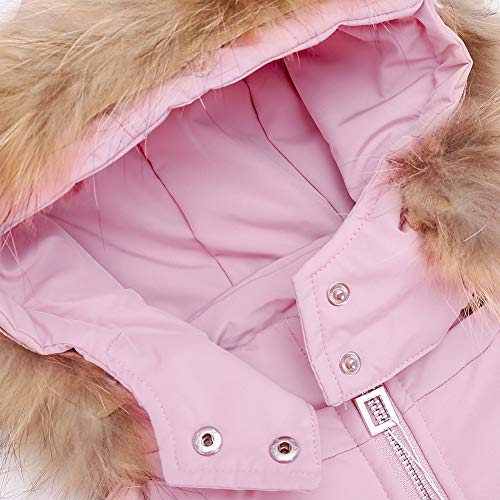 ZOEREA Bebé Niña Chaqueta de Esquí Invierno Conjuntos de Ropa Niñas Traje de Nieve Plumón Abrigo con Capucha y Pantalones 2 Piezas