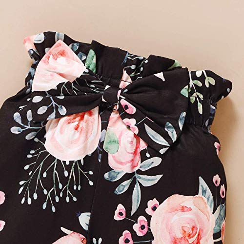 ZOEREA Conjunto de Ropa de Bebé Niña Encantador Manga Larga Tops con Volantes + Pantalones Floral + Venda Recién Nacido Niñas Otoño Primavera Trajes 3 Piezas