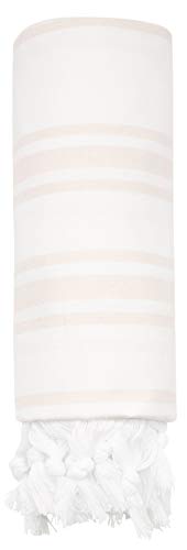 ZOLLNER Toalla Playa Pareo Mujer, 90x170 cm algodón, Beige