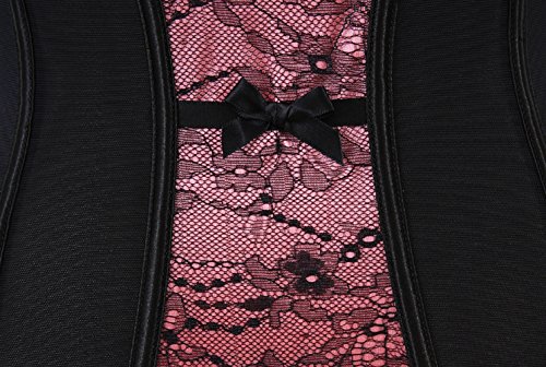 Zooma Corset Sexy con Tanga Bustier Corset Faja Cintura Cincher, Babydoll Lencería Sexy Ropa Interior, Mujer Erótica Vestido Camisones Femenina Tentación