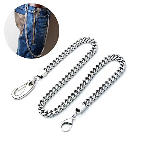 ZOYLINK Cadena De Jeans Para Hombre Cadena De Pantalones Creative Punk Snap Hook Pantalones Cadena Billetera Cadena