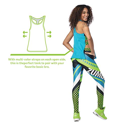 Zumba Athletic - Camiseta de tirantes para mujer (parte abierta, transpirable, talla XL)