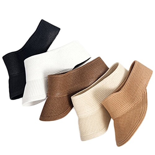 ZUMUii Butterme Mujer Mujeres Chica Plegable Sombrero Topless Visera Sombrero Wide Brim Sombrero de Paja Sombrero de Verano Sombrero Jard¨ªn Sombrero al Aire Libre Gorra de b¨¦isbol Golf Cap, Caqui