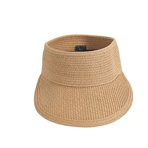 ZUMUii Butterme Mujer Mujeres Chica Plegable Sombrero Topless Visera Sombrero Wide Brim Sombrero de Paja Sombrero de Verano Sombrero Jard¨ªn Sombrero al Aire Libre Gorra de b¨¦isbol Golf Cap, Caqui