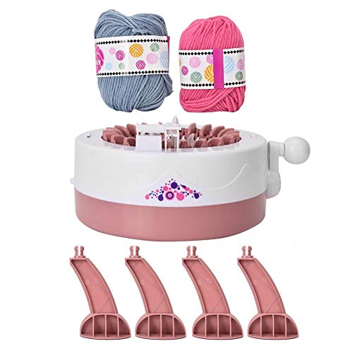 Zwindy Máquina de Tejer, Tamaño Grande Inteligente Telar Telar Redondo Telar Giratorio de Doble Punto, Bricolaje Giratorio Doble Tejido Telar con 2 * Hilos de Lana, para Calcetines/Sombrero/Bufanda
