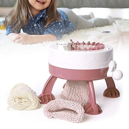 Zwindy Máquina de Tejer, Tamaño Grande Inteligente Telar Telar Redondo Telar Giratorio de Doble Punto, Bricolaje Giratorio Doble Tejido Telar con 2 * Hilos de Lana, para Calcetines/Sombrero/Bufanda