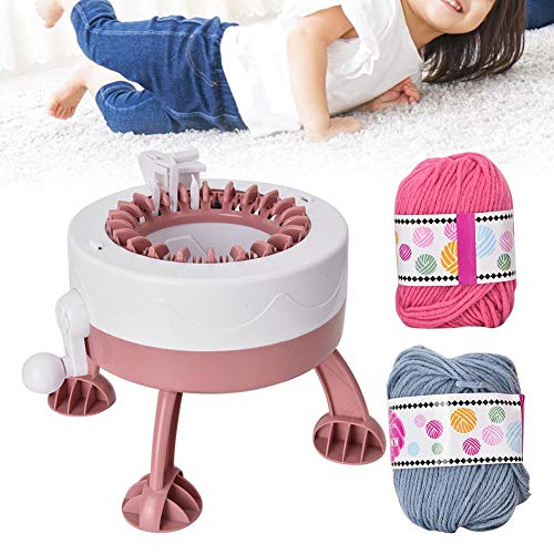 Zwindy Máquina de Tejer, Tamaño Grande Inteligente Telar Telar Redondo Telar Giratorio de Doble Punto, Bricolaje Giratorio Doble Tejido Telar con 2 * Hilos de Lana, para Calcetines/Sombrero/Bufanda