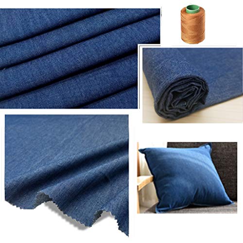 ZXC 100 * 150cm Delgado 100% Algodón Blue Jeans Denim Indigo Denim Costura Patchwork Vestido Ropa DIY Artesanías + Denim Línea Especial (Color : Blue4)