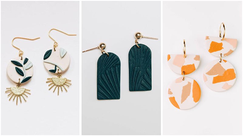20 marcas únicas de pendientes de resina, acrílico y arcilla que nos encantan
