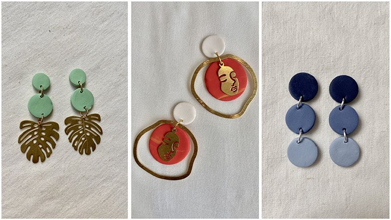 20 marcas únicas de pendientes de resina, acrílico y arcilla que nos encantan