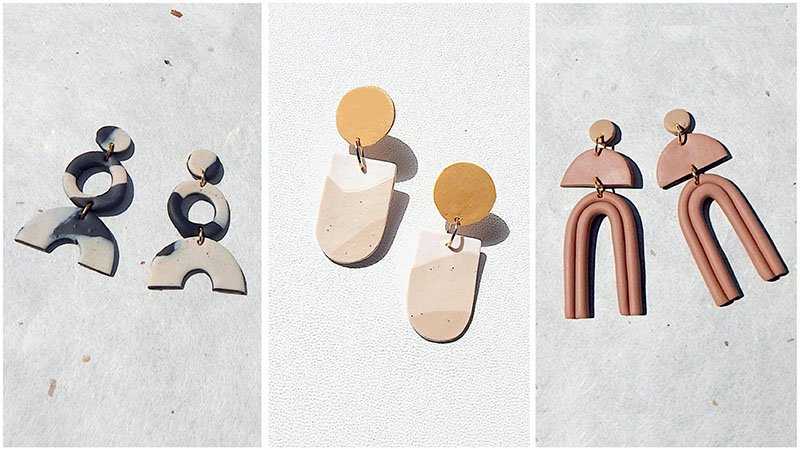 20 marcas únicas de pendientes de resina, acrílico y arcilla que nos encantan