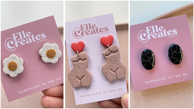 20 marcas únicas de pendientes de resina, acrílico y arcilla que nos encantan