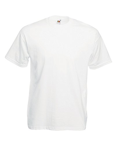 10 x Fruit Of The Loom Valueweight Plain blanco camisetas camiseta de algodón al por mayor trabajo Lot Bulk Buy blanco blanco X-Large
