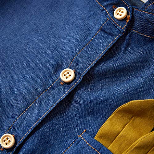 2-7 Años,SO-buts Pequeños Bebé Niña Otoño Invierno Falda De Tul + Botón De Manga Larga Camiseta Vaquera + Bolso Trajes De Princesa Conjunto Vestidos De Novia De Fiesta (Amarillo,4-5 años)