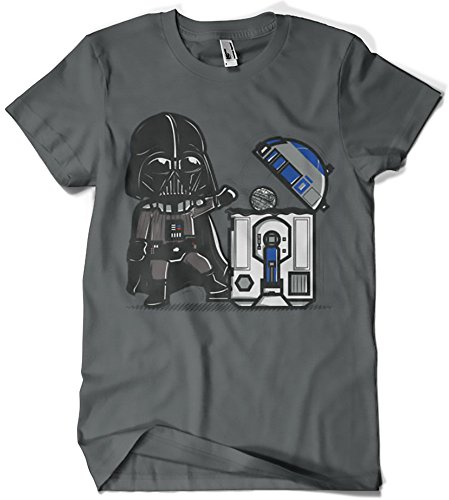 209-Camiseta Robotictrashcan (L,Gris Oscuro)