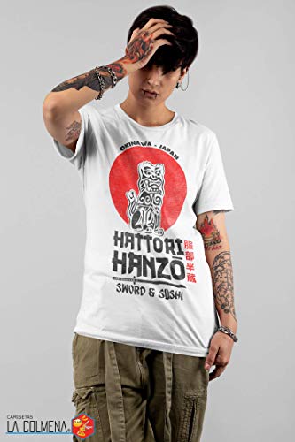 2242-Camiseta Premium, Hattori Hanzo (Melonseta) Blanco L