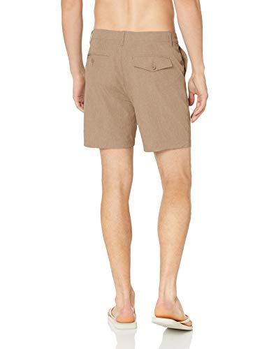 28 Palms 7" Inseam Hybrid Board Short shorts, Caqui jaspeado, 32