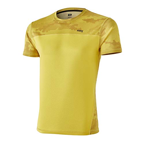 42K Running - Camiseta técnica 42K MIMET Hombre Ambar Yellow Hexagon M