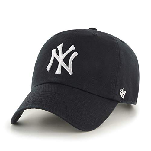 '47 York Yankees Adjustable Cap Clean Up MLB Black/White - One-Size